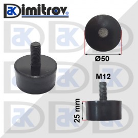 Антивибрационен тампон М12 х Ø50 х 25 mm